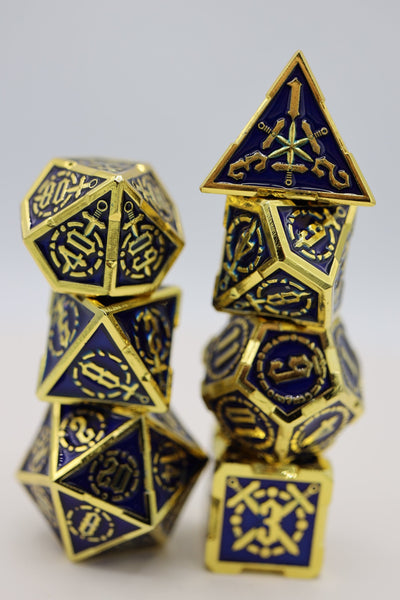 Crossed Swords: Deep Sea Sword - Metal RPG Dice Set Metal Dice Foam Brain Games