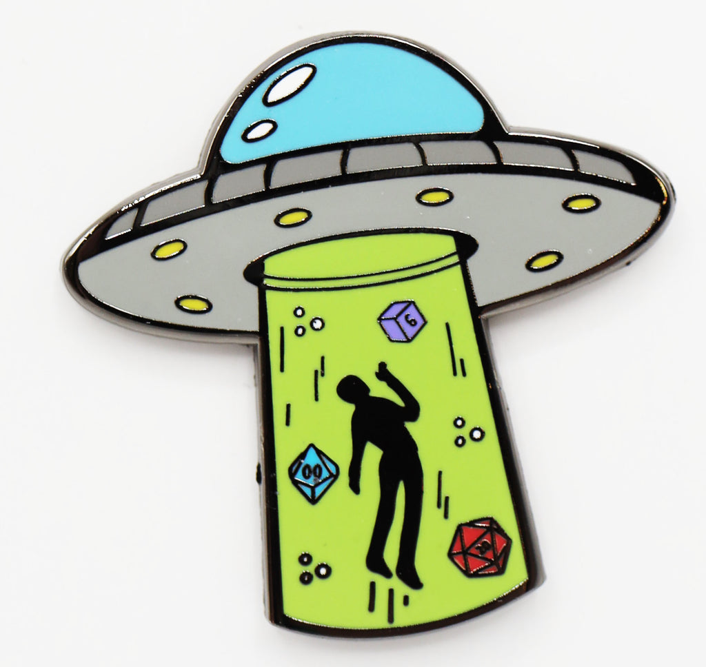 Dice 51 Pin: Dice Abduction Enamel Pin Foam Brain Games