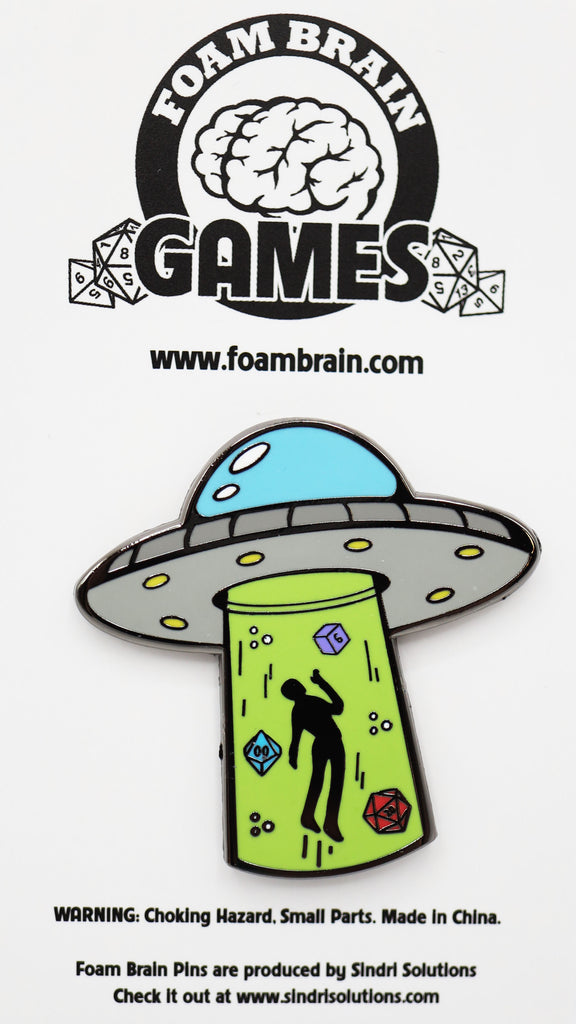 Dice 51 Pin: Dice Abduction Enamel Pin Foam Brain Games