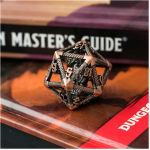 Hollow Dragon Keep D20 - Copper Metal Dice Foam Brain Games