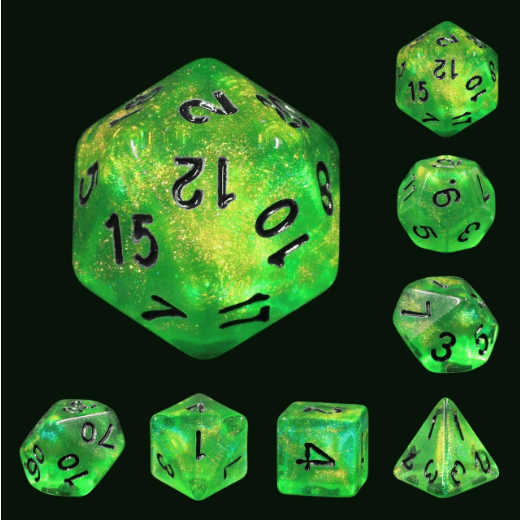 Emerald City RPG Dice Set Plastic Dice Foam Brain Games