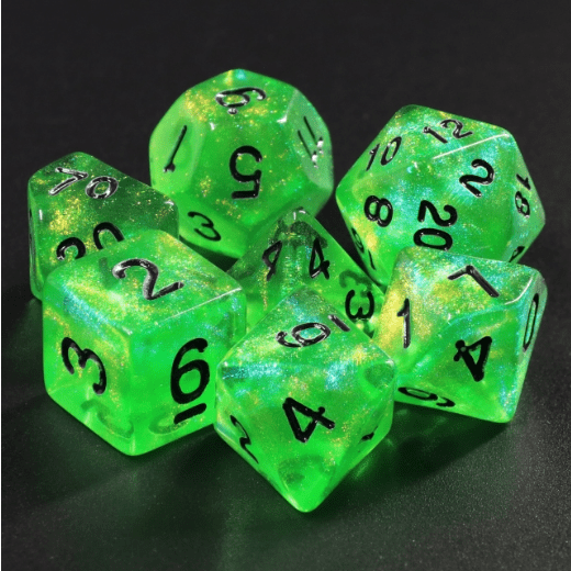 Emerald City RPG Dice Set Plastic Dice Foam Brain Games