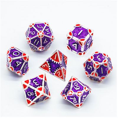 SteamPunk: Empress Robes - Metal RPG Dice Set Metal Dice Foam Brain Games