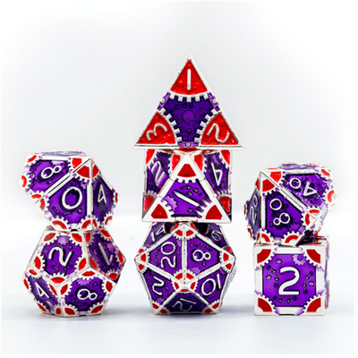 SteamPunk: Empress Robes - Metal RPG Dice Set Metal Dice Foam Brain Games