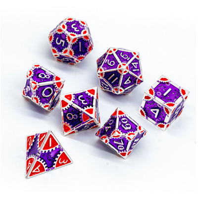 SteamPunk: Empress Robes - Metal RPG Dice Set Metal Dice Foam Brain Games