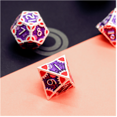 SteamPunk: Empress Robes - Metal RPG Dice Set Metal Dice Foam Brain Games
