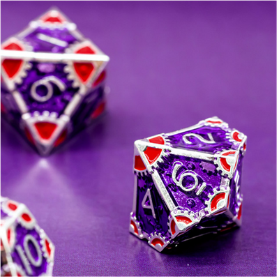 SteamPunk: Empress Robes - Metal RPG Dice Set Metal Dice Foam Brain Games