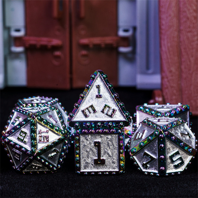 Brigandine Armor: Enchanted - Metal RPG Dice Set Metal Dice Foam Brain Games