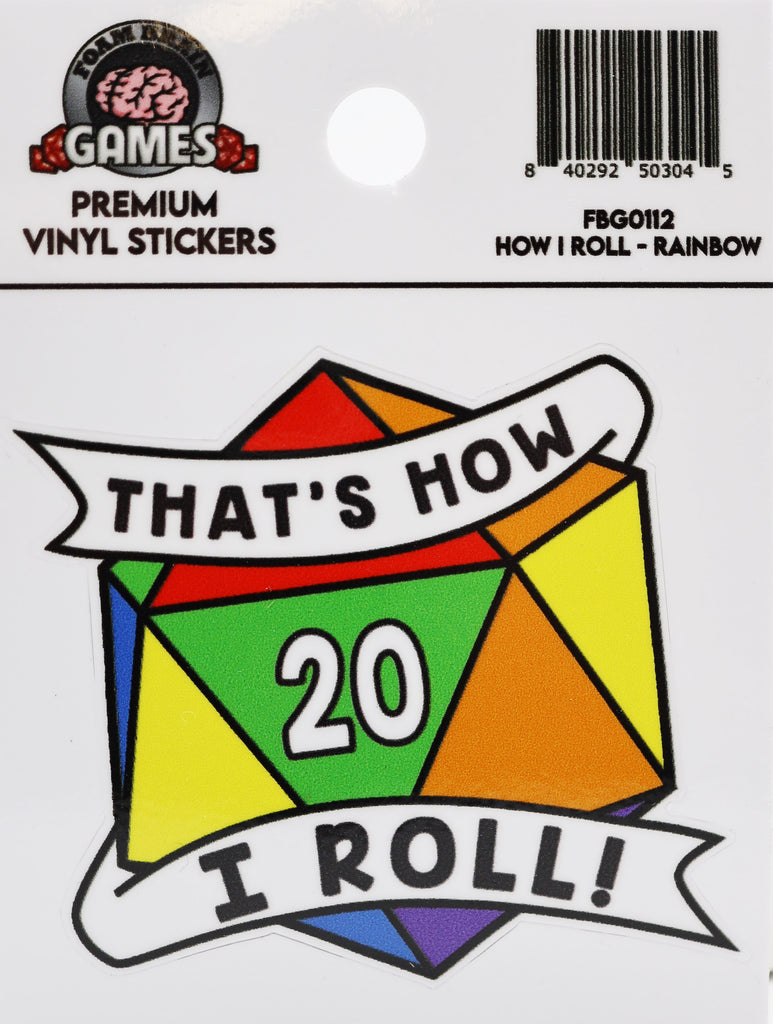 That's How I Roll Sticker - Rainbow Pride Stickers Foam Brain Games