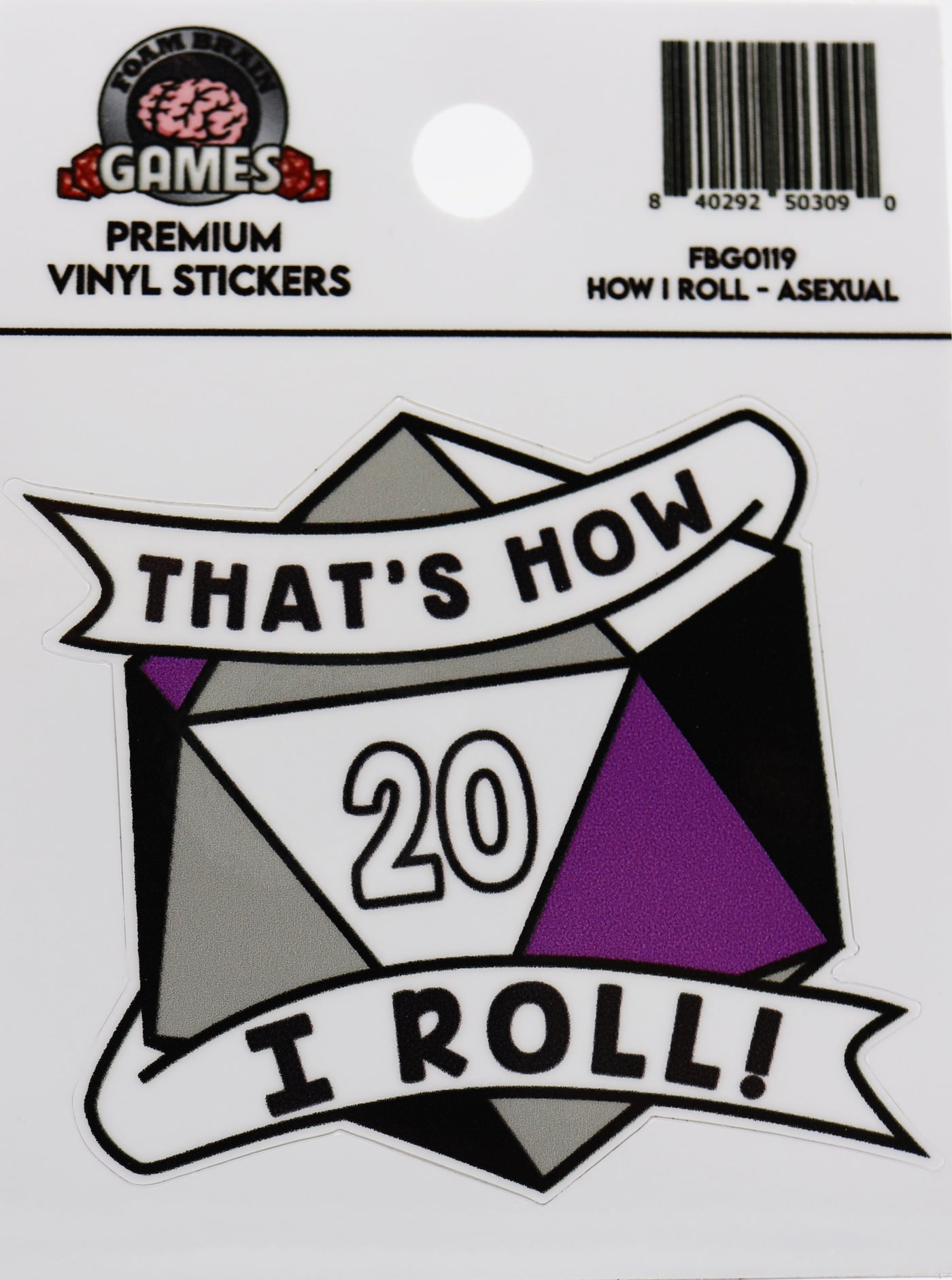 That's How I Roll Sticker - Asexual Pride Stickers Foam Brain Games