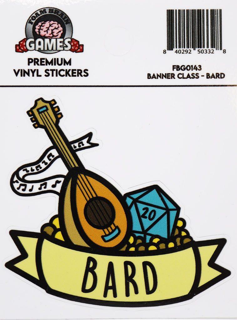 Banner Class Sticker: Bard Stickers Foam Brain Games