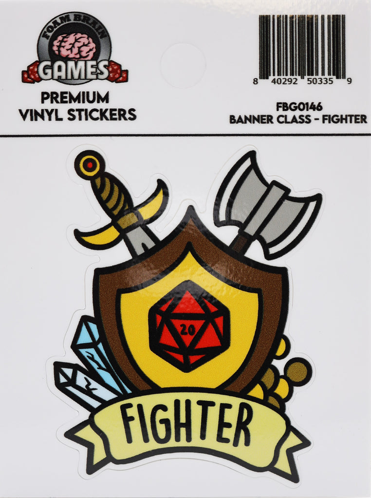 Banner Class Sticker: Fighter Stickers Foam Brain Games