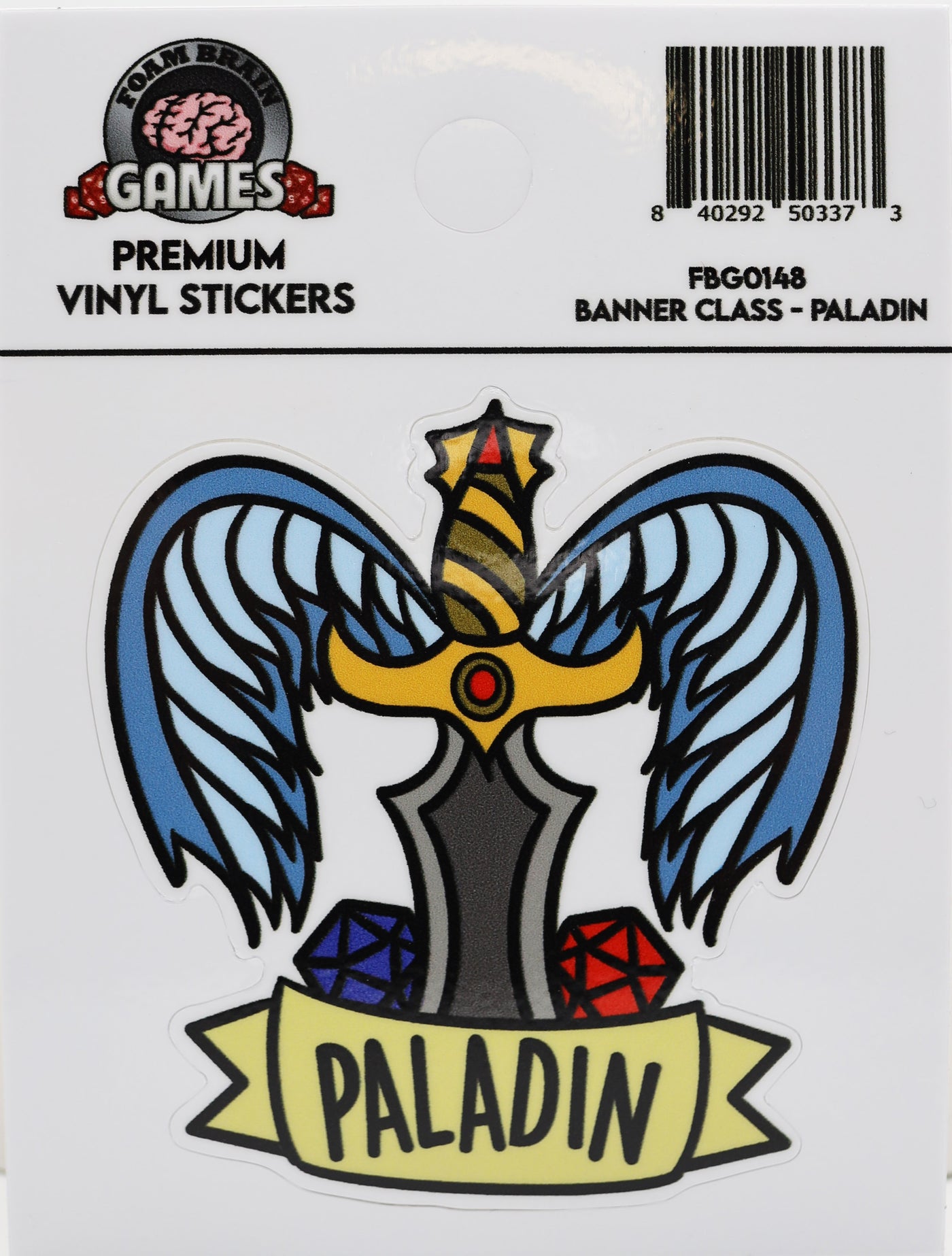 Banner Class Sticker: Paladin Stickers Foam Brain Games