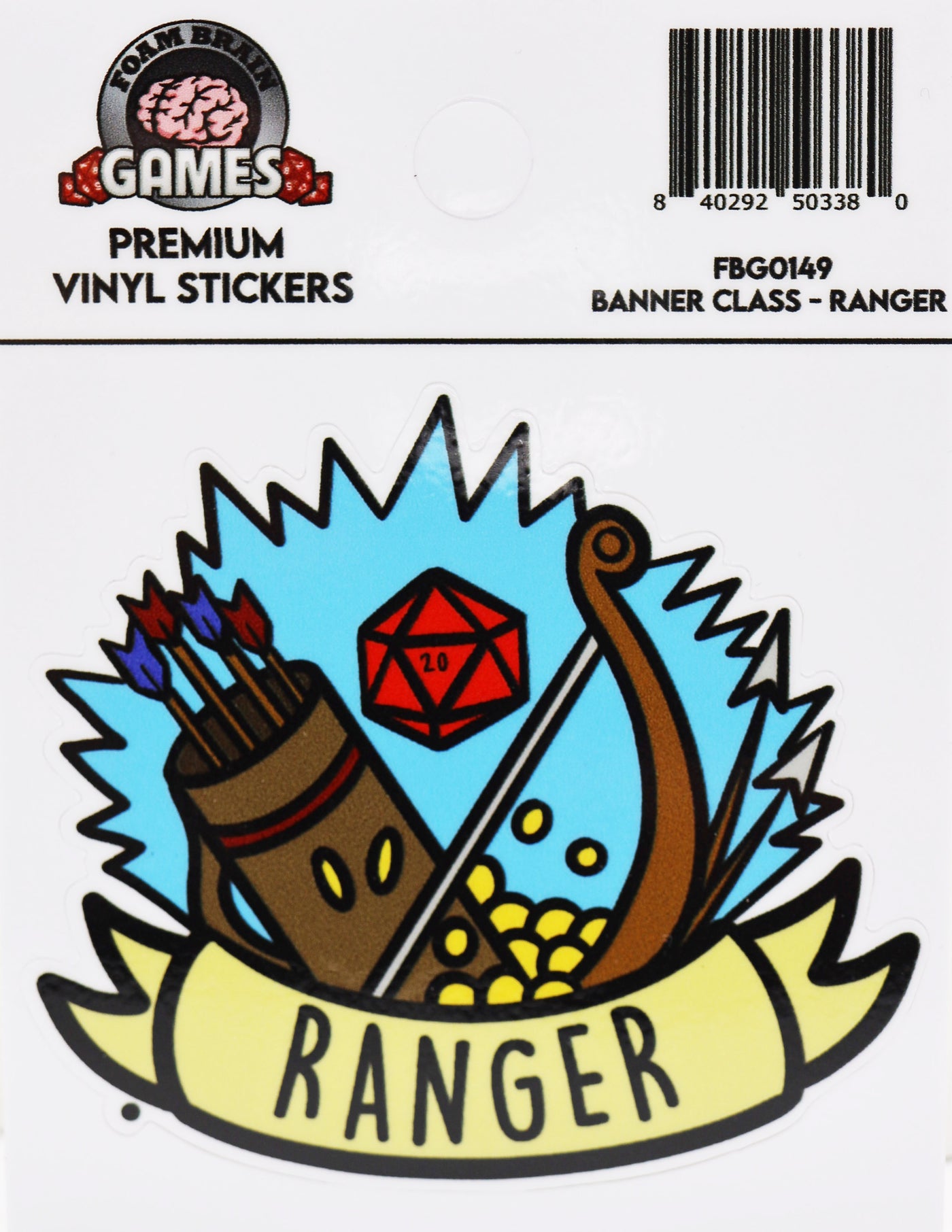 Banner Class Sticker: Ranger Stickers Foam Brain Games