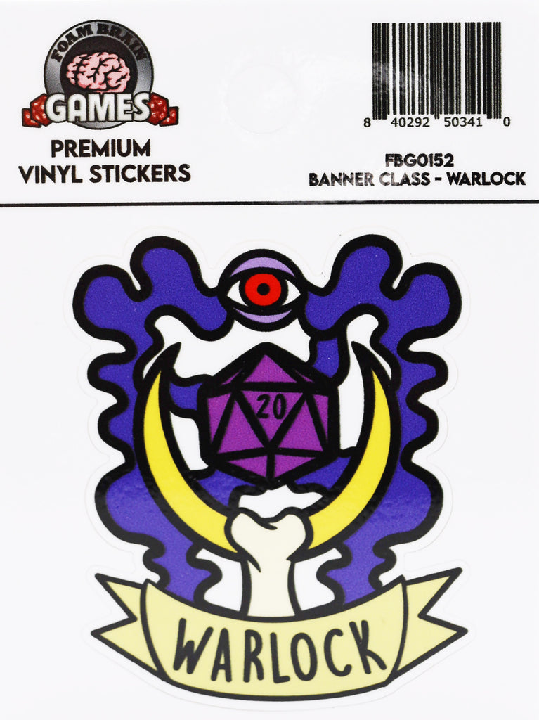 Banner Class Sticker: Warlock Stickers Foam Brain Games