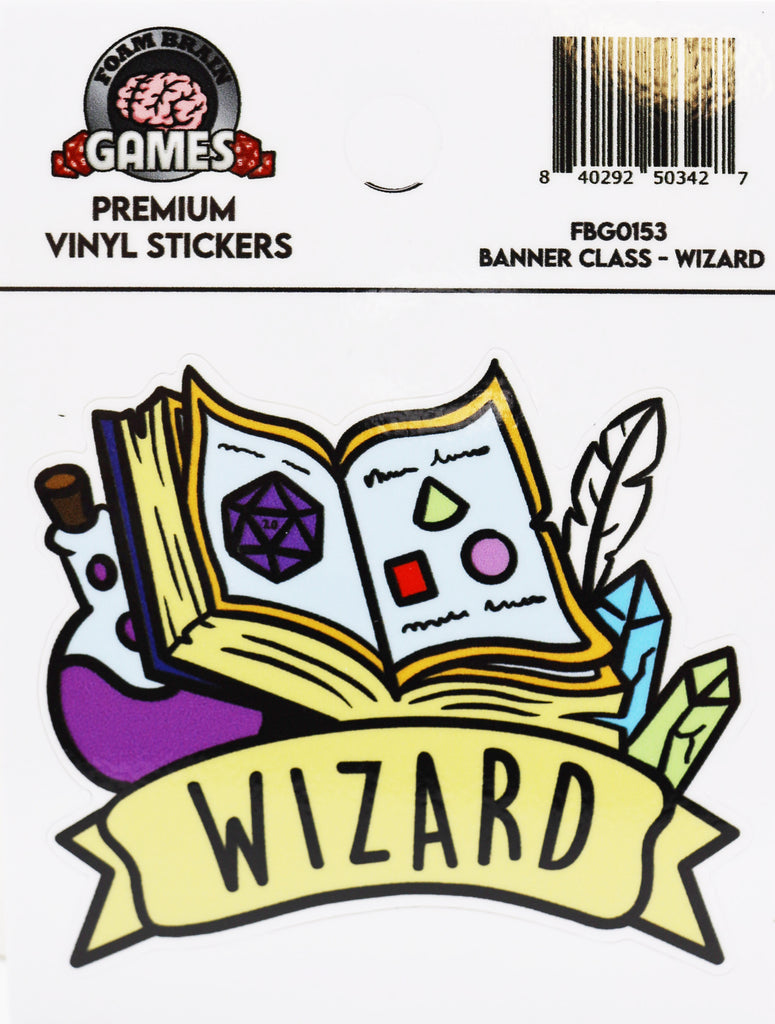 Banner Class Sticker: Wizard Stickers Foam Brain Games