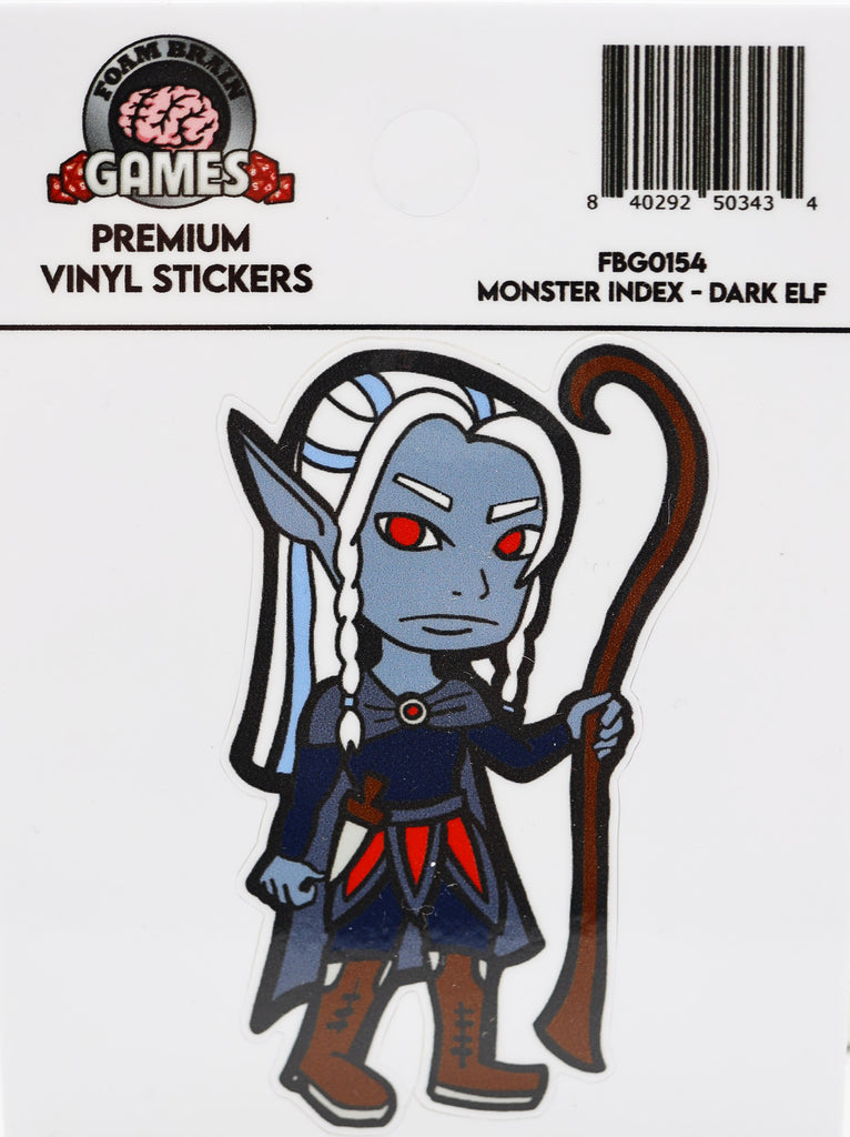Monster Index Sticker: Dark Elf Stickers Foam Brain Games