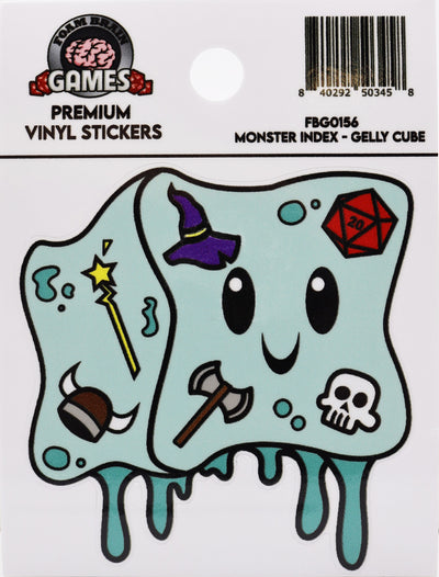 Monster Index Sticker: Gelly Cube Stickers Foam Brain Games
