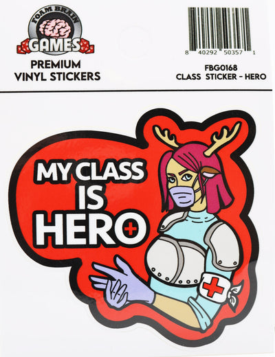 My Class Is Hero Sticker  Foam Brain Games