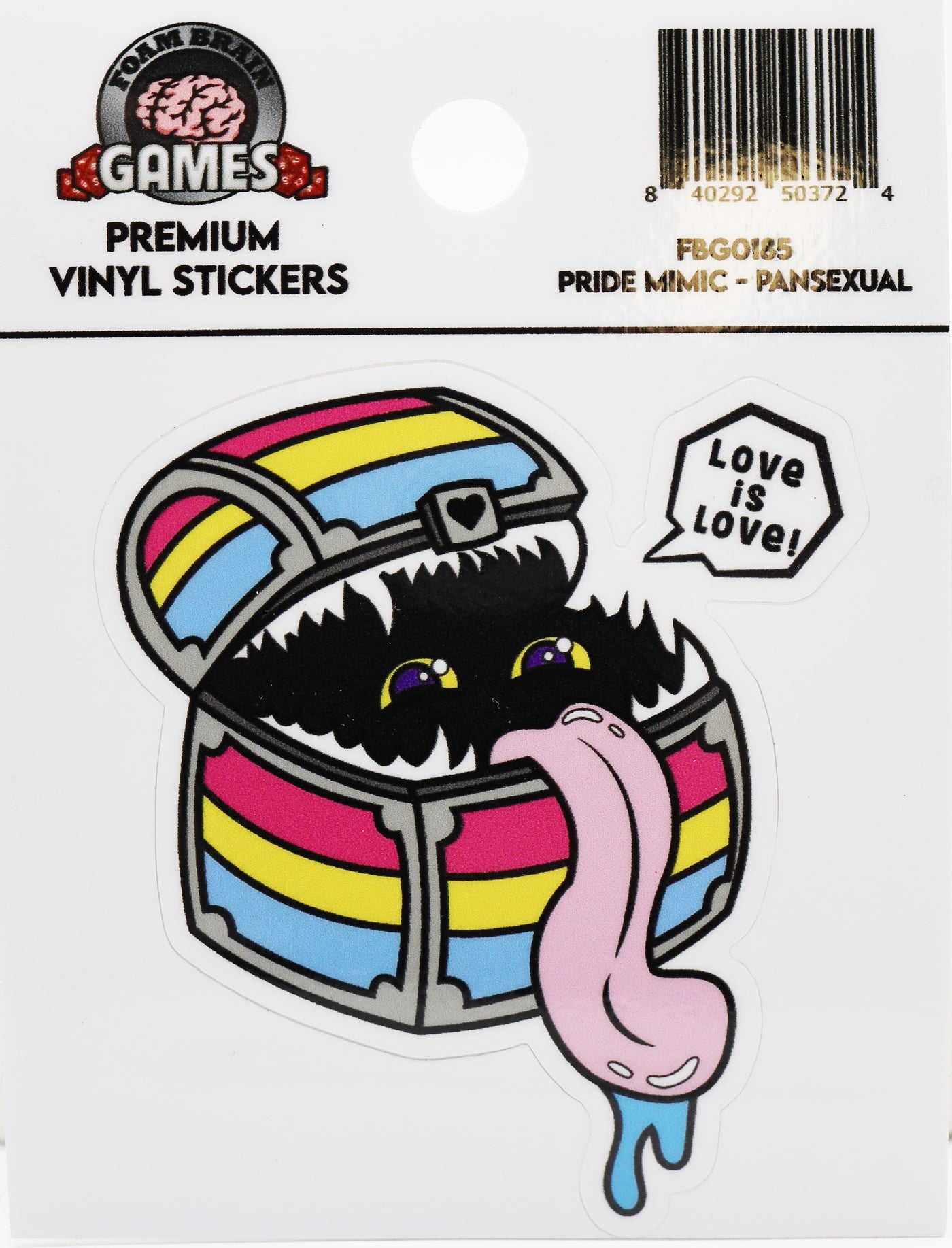 Pride Mimic Sticker: Pansexual Stickers Foam Brain Games
