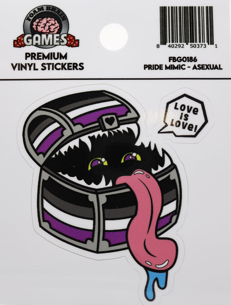 Pride Mimic Sticker: Asexual Stickers Foam Brain Games