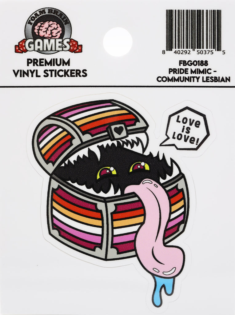 Pride Mimic Sticker: Lesbian Stickers Foam Brain Games