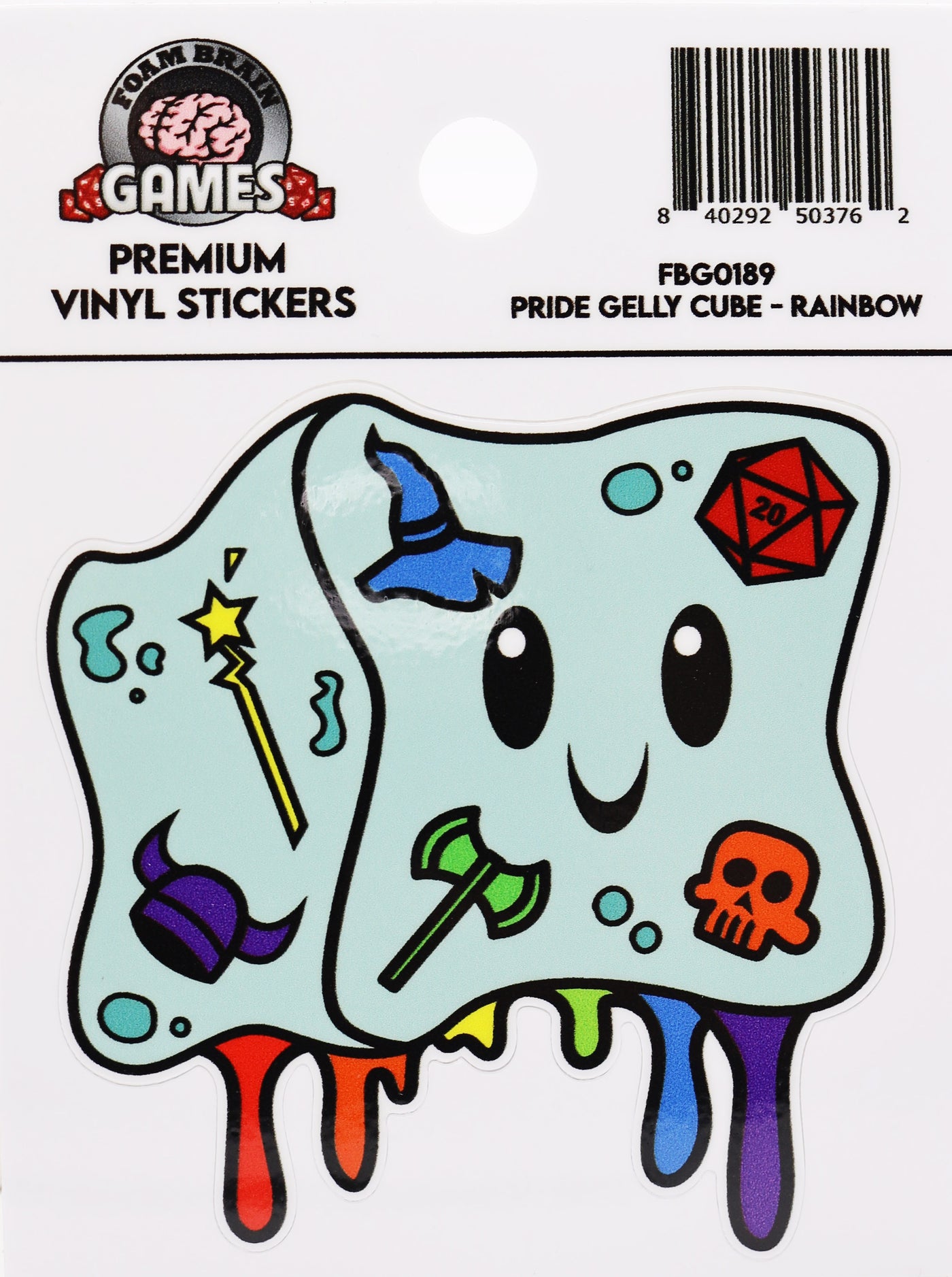 Pride Gelly Cube Sticker: Rainbow Stickers Foam Brain Games