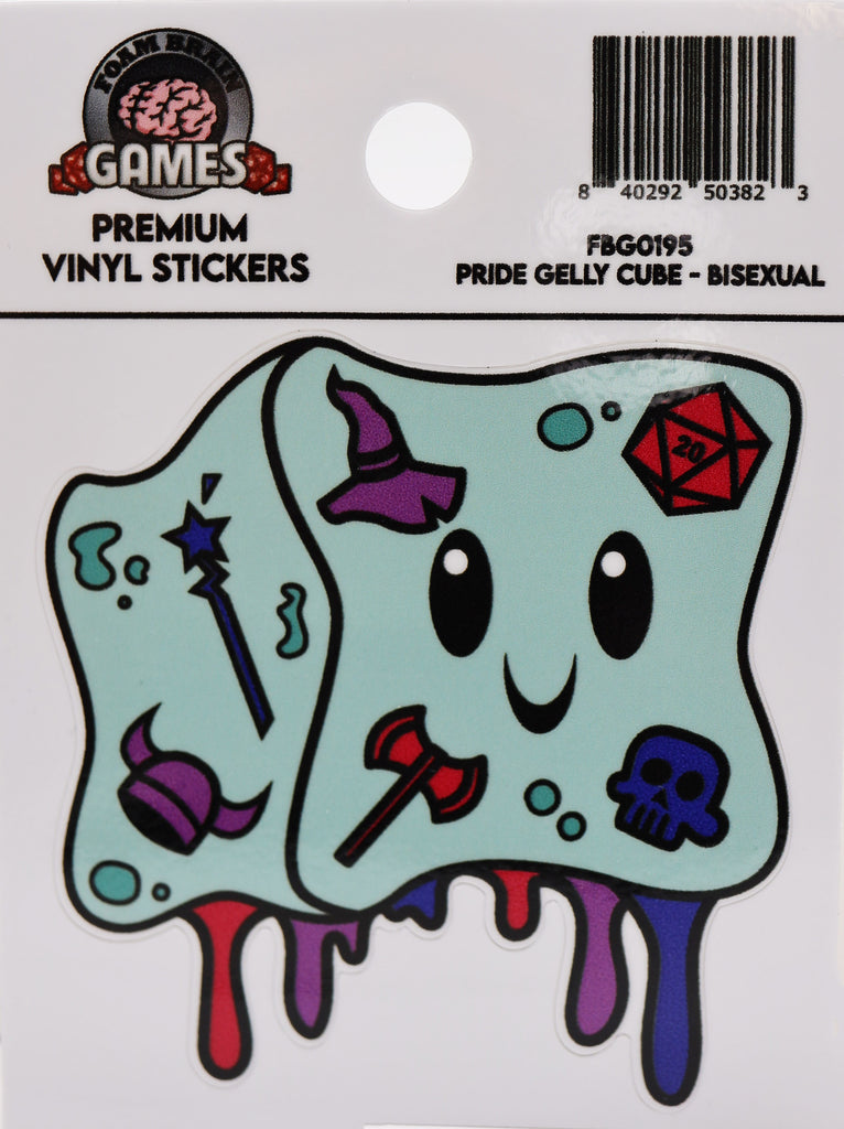 Pride Gelly Cube Sticker: Bisexual Stickers Foam Brain Games