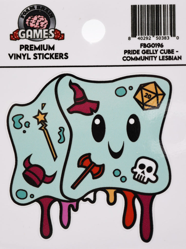 Pride Gelly Cube Sticker: Lesbian Stickers Foam Brain Games