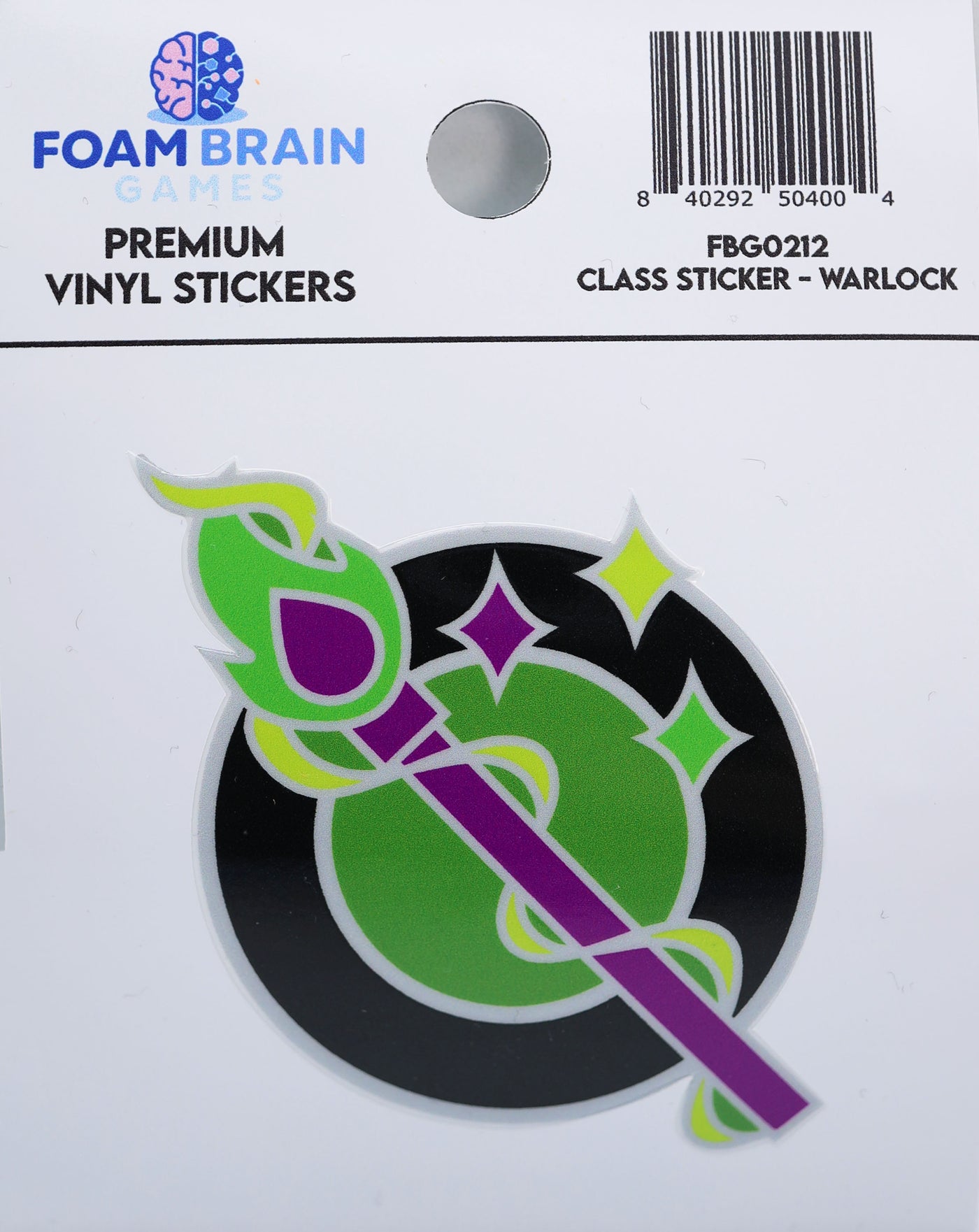 Class Sticker - Warlock Stickers Foam Brain Games