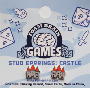 Stud Earrings: Castle Jewelry Foam Brain Games