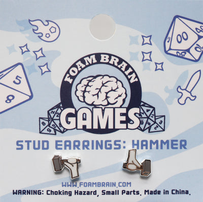 Stud Earrings: Hammer Jewelry Foam Brain Games