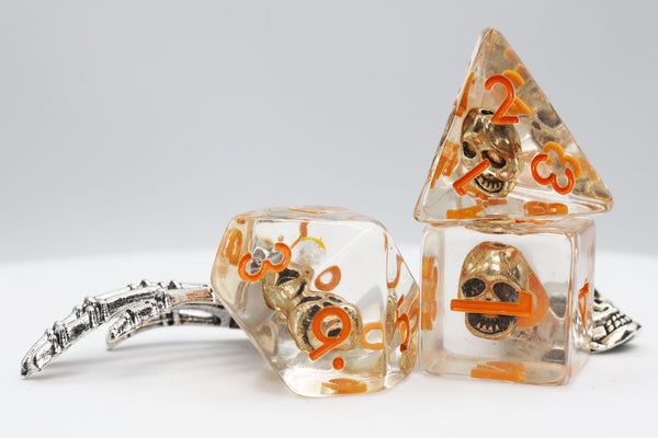 Laughing Skull RPG Dice Set Plastic Dice Foam Brain Games