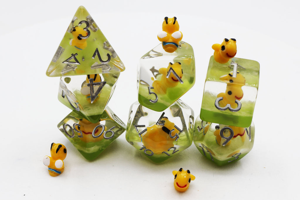 Happy Bees RPG Dice Set Plastic Dice Foam Brain Games