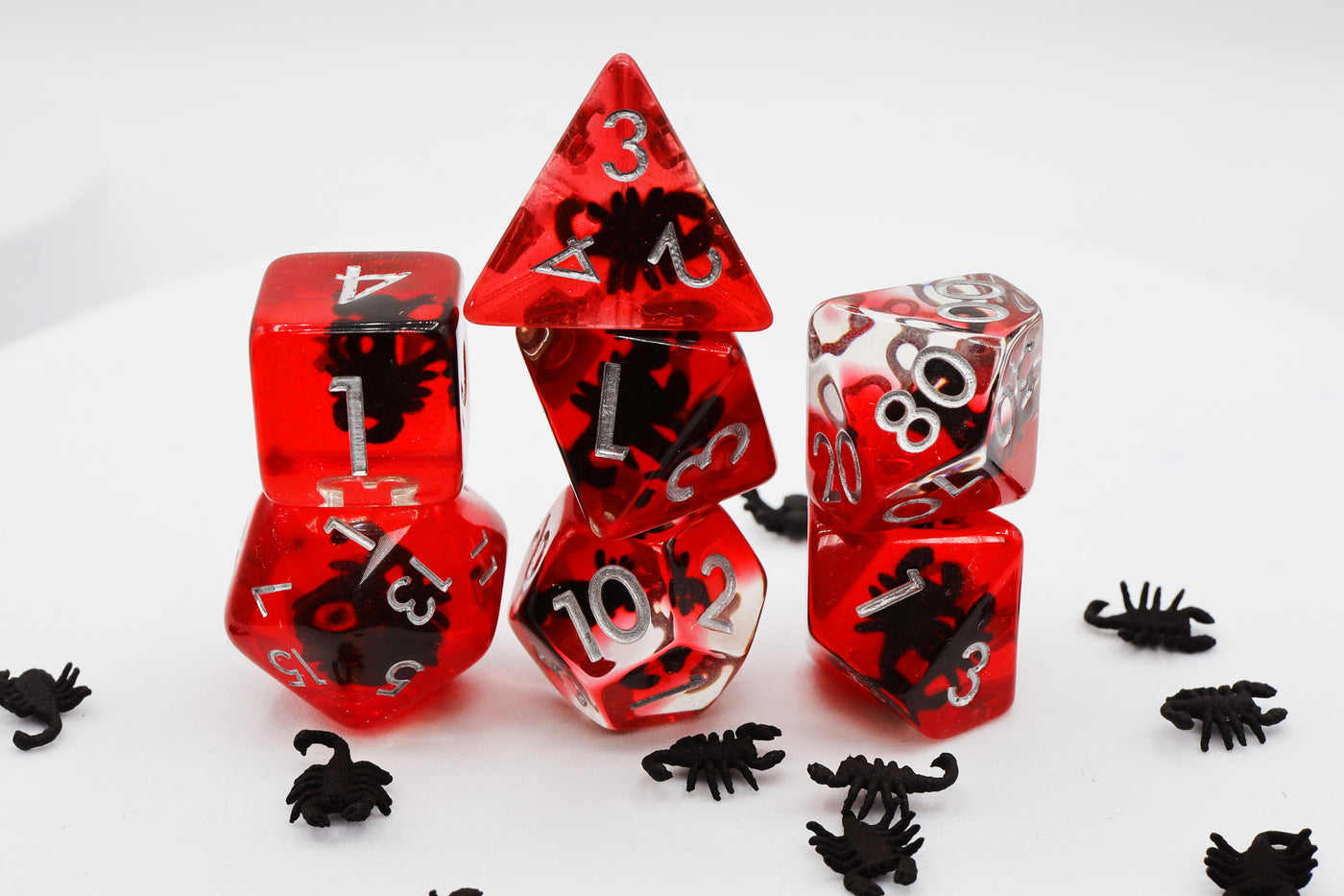 Scorpion RPG Dice Set Plastic Dice Foam Brain Games