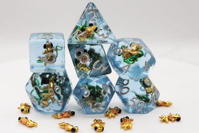 Goldfish RPG Dice Set Plastic Dice Foam Brain Games