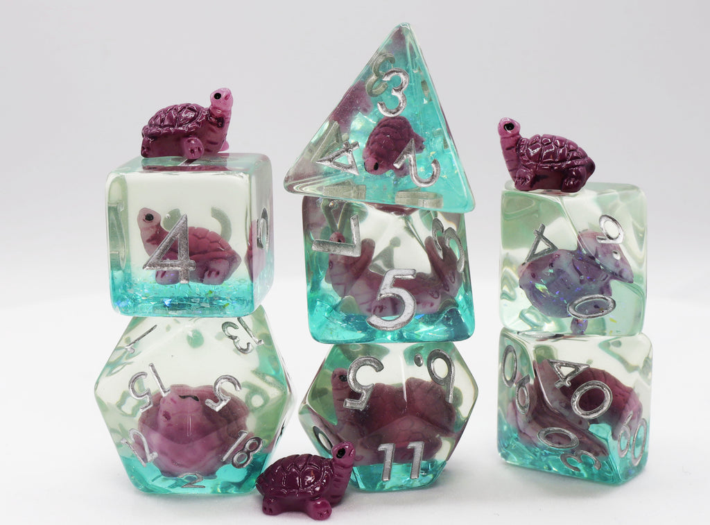 Gummy Turtle RPG Dice Set Plastic Dice Foam Brain Games