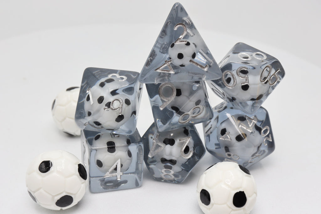 Soccer Ball RPG Dice Set Plastic Dice Foam Brain Games