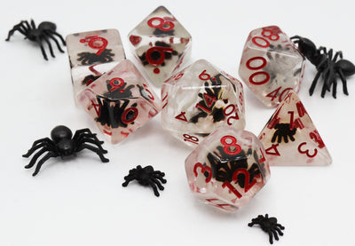 Black Widow RPG Dice Set Plastic Dice Foam Brain Games