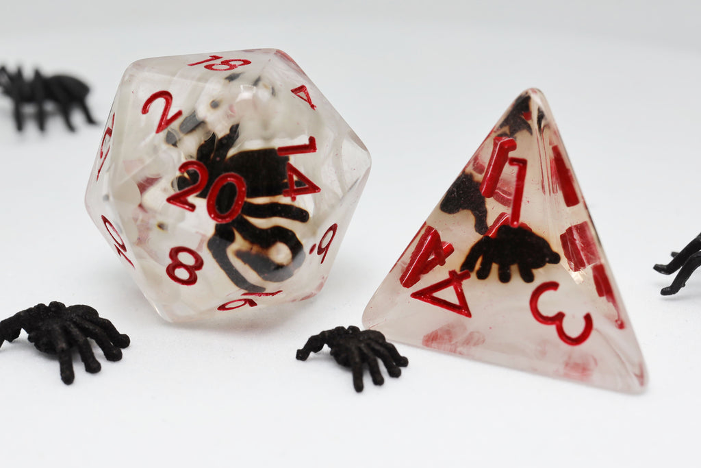 Black Widow RPG Dice Set Plastic Dice Foam Brain Games