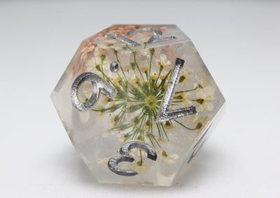 Sharp Edge Resin RPG Dice Set - Winter Meadow Plastic Dice Foam Brain Games