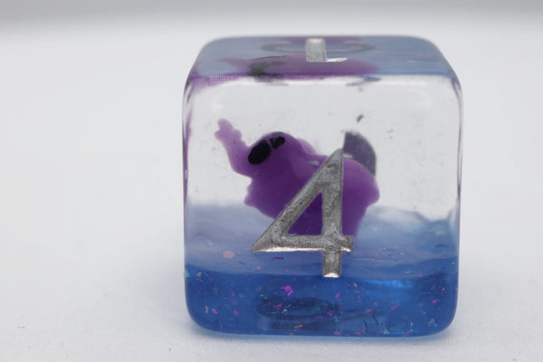 Purple Elephant RPG Dice Set Plastic Dice Foam Brain Games