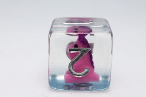 Pink T-Rex RPG Dice Set Plastic Dice Foam Brain Games