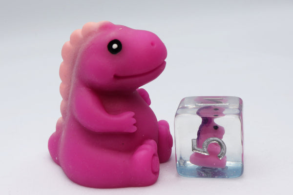 Pink T-Rex RPG Dice Set Plastic Dice Foam Brain Games
