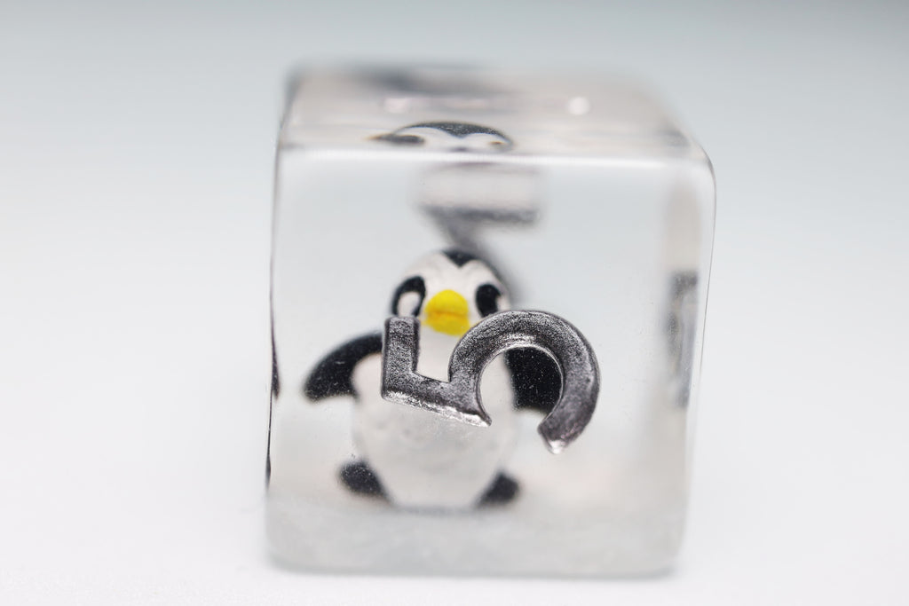 Baby Penguin RPG Dice Set Plastic Dice Foam Brain Games