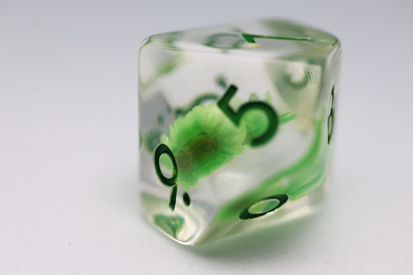 Green Daisy RPG Dice Set Plastic Dice Foam Brain Games