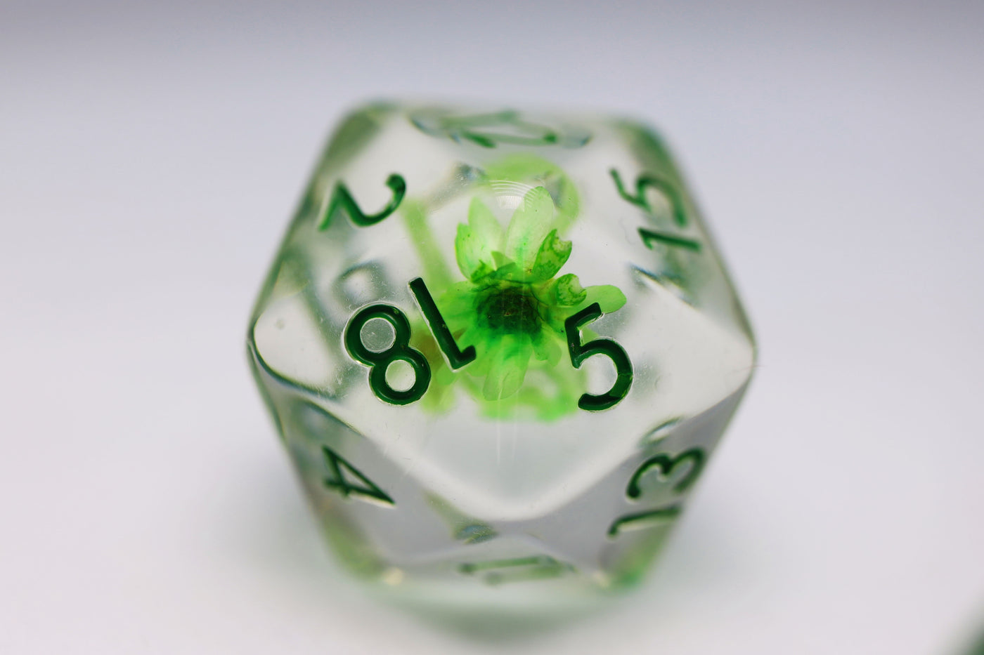 Green Daisy RPG Dice Set Plastic Dice Foam Brain Games