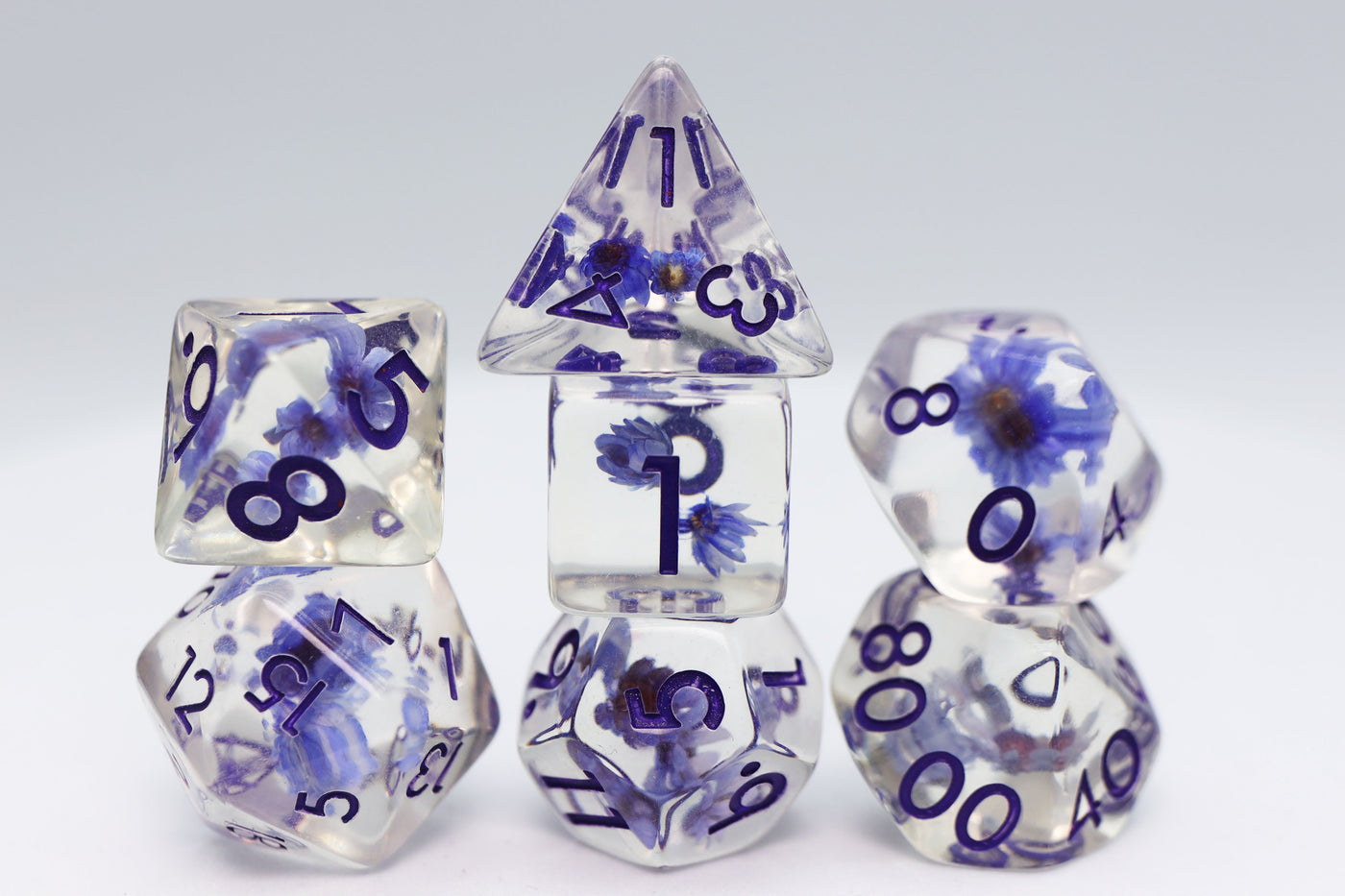 Violets Are Blue RPG Dice Set Plastic Dice Foam Brain Games