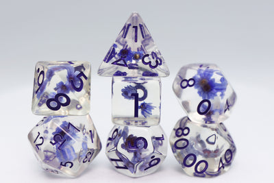 Violets Are Blue RPG Dice Set Plastic Dice Foam Brain Games