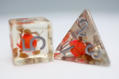 Flower Seed RPG Dice Set Plastic Dice Foam Brain Games